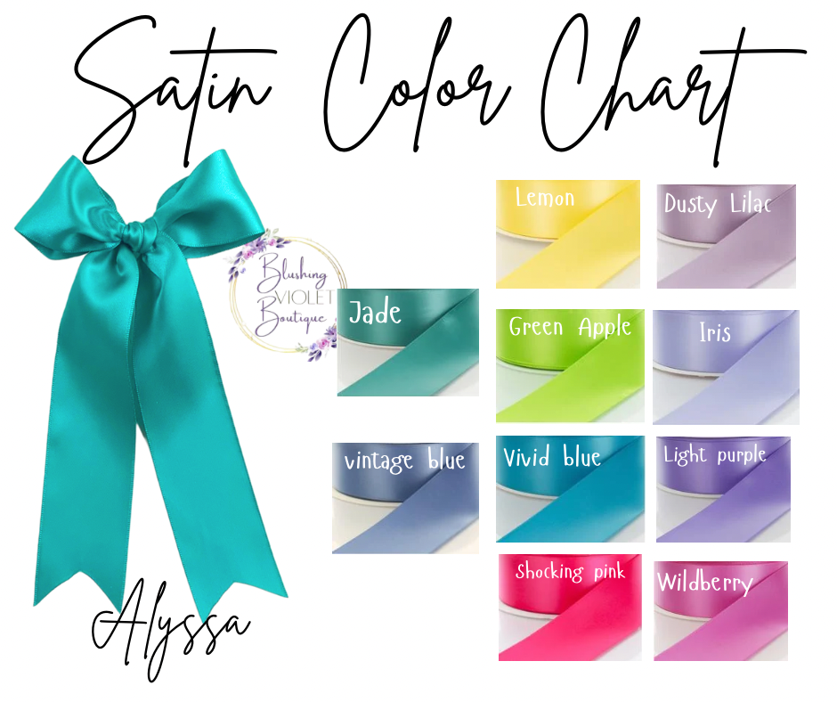Primary Rainbow Satin bows