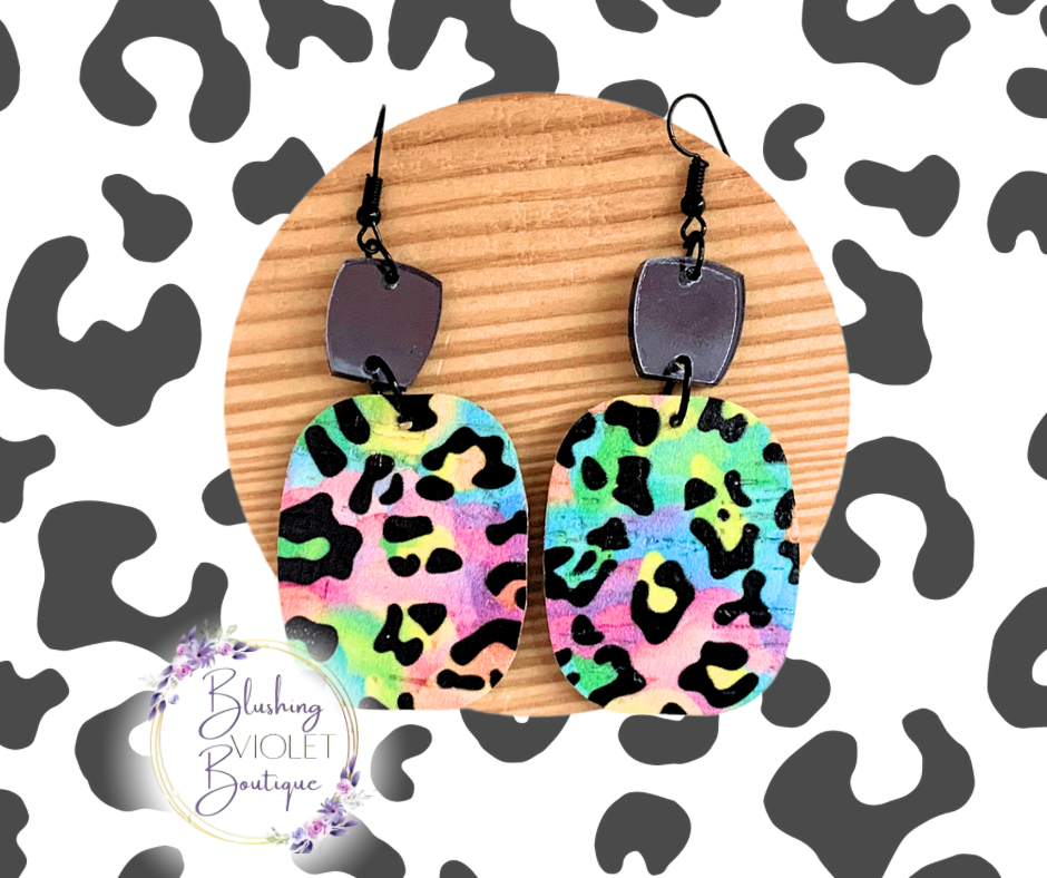 Bright Leopard Earrings
