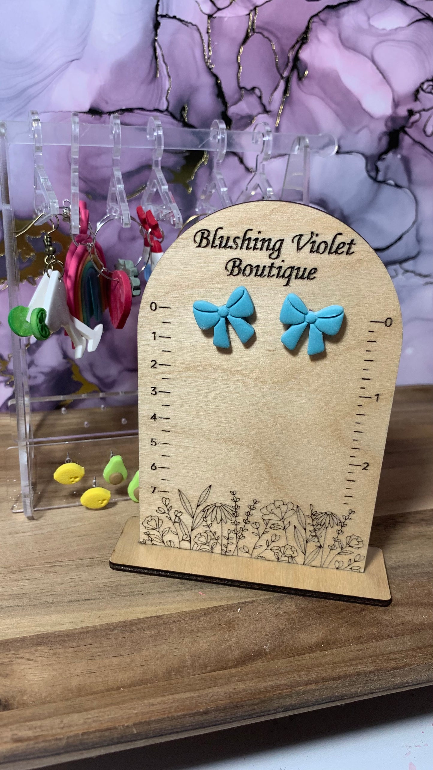 Tropical Dreams bow earrings