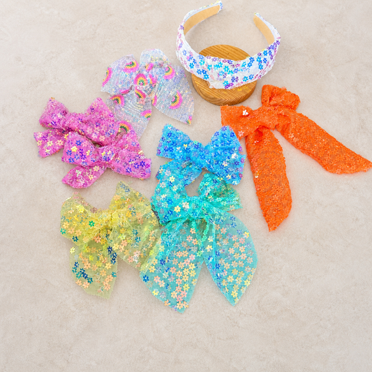 Summer floral Sequin hair accessories