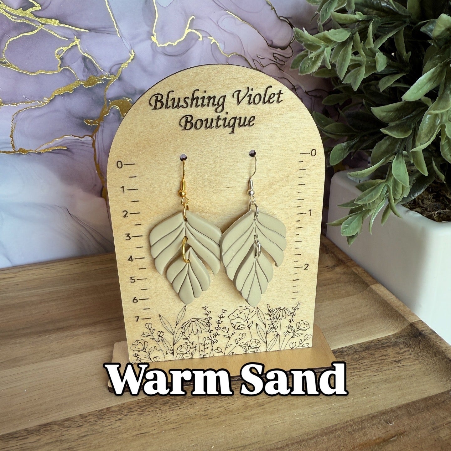 Willow Drop Clay earring