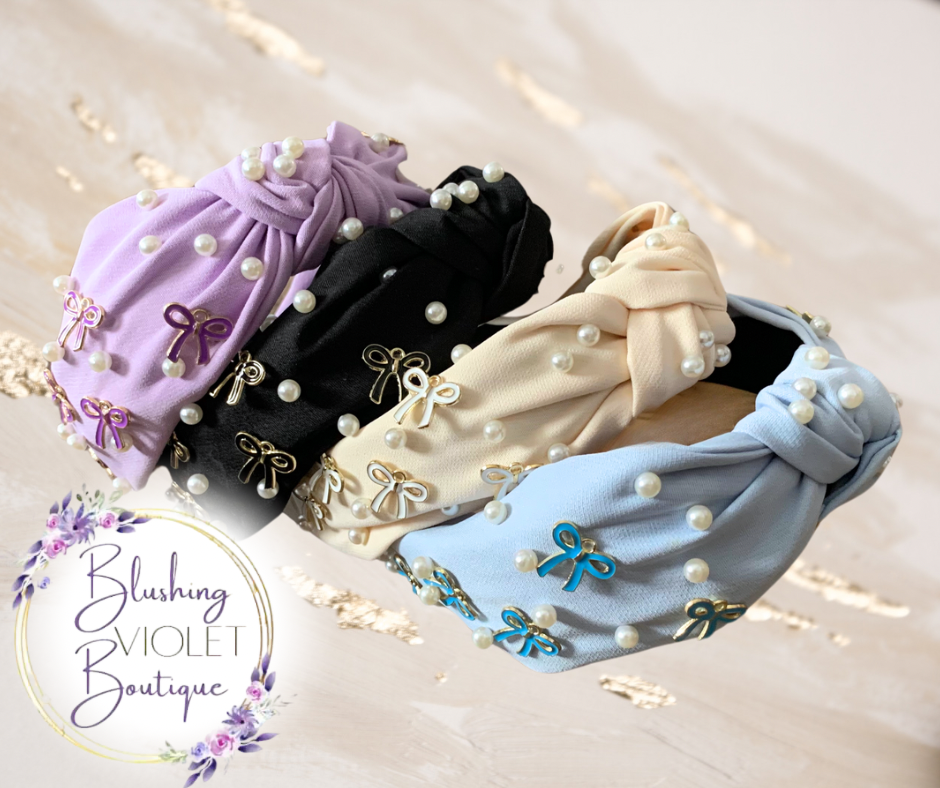 Bow & pearl Headbands