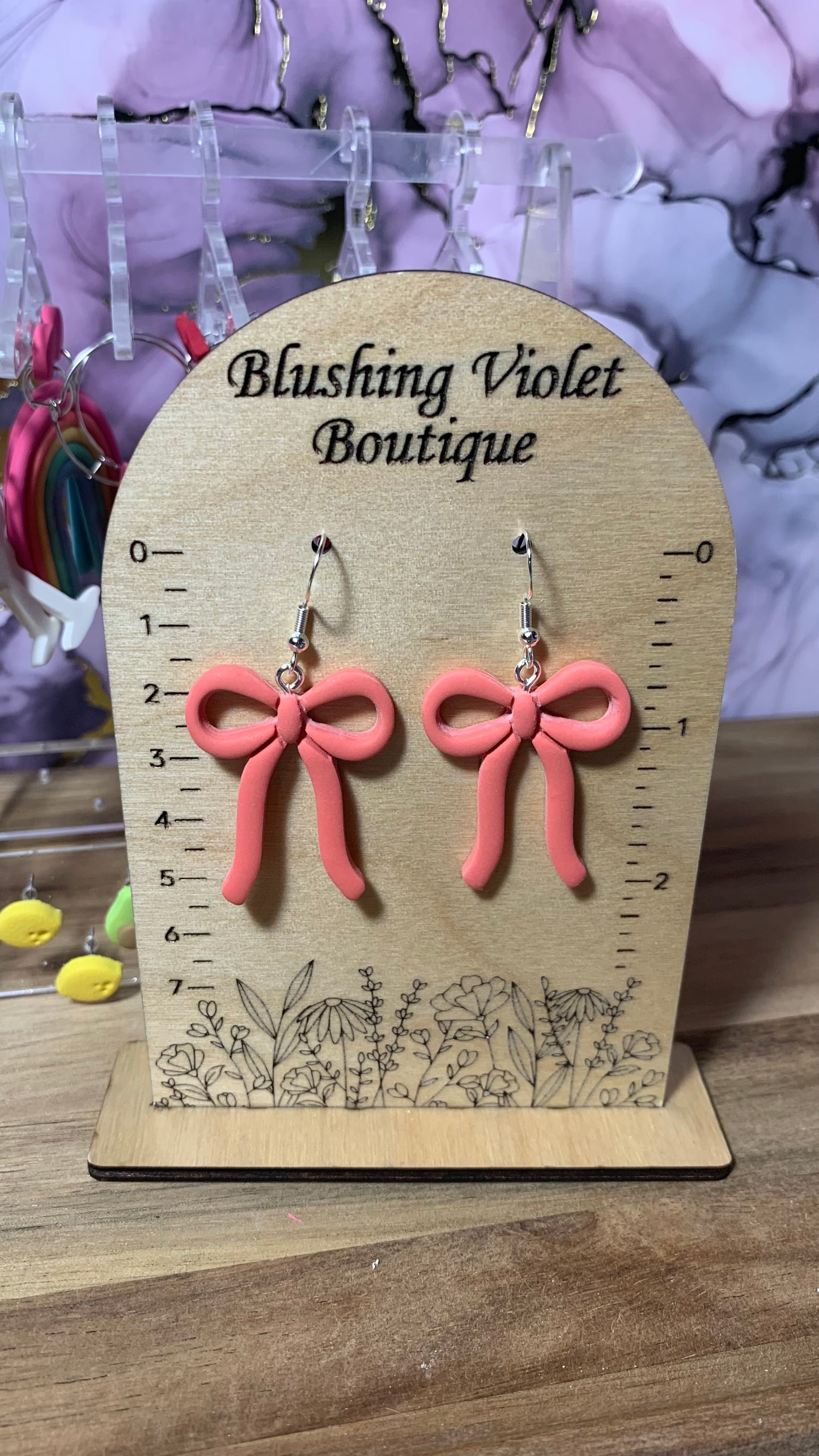 Tropical Dreams bow earrings