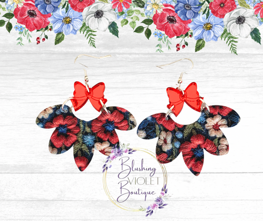 Patriotic girly era earrings