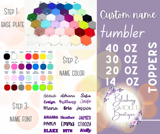 Tumbler toppers