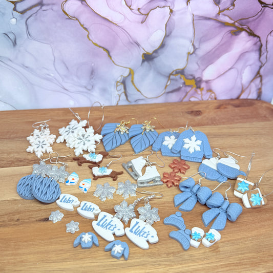 Winter Blues ❄️Studs❄️ collection Clay earring