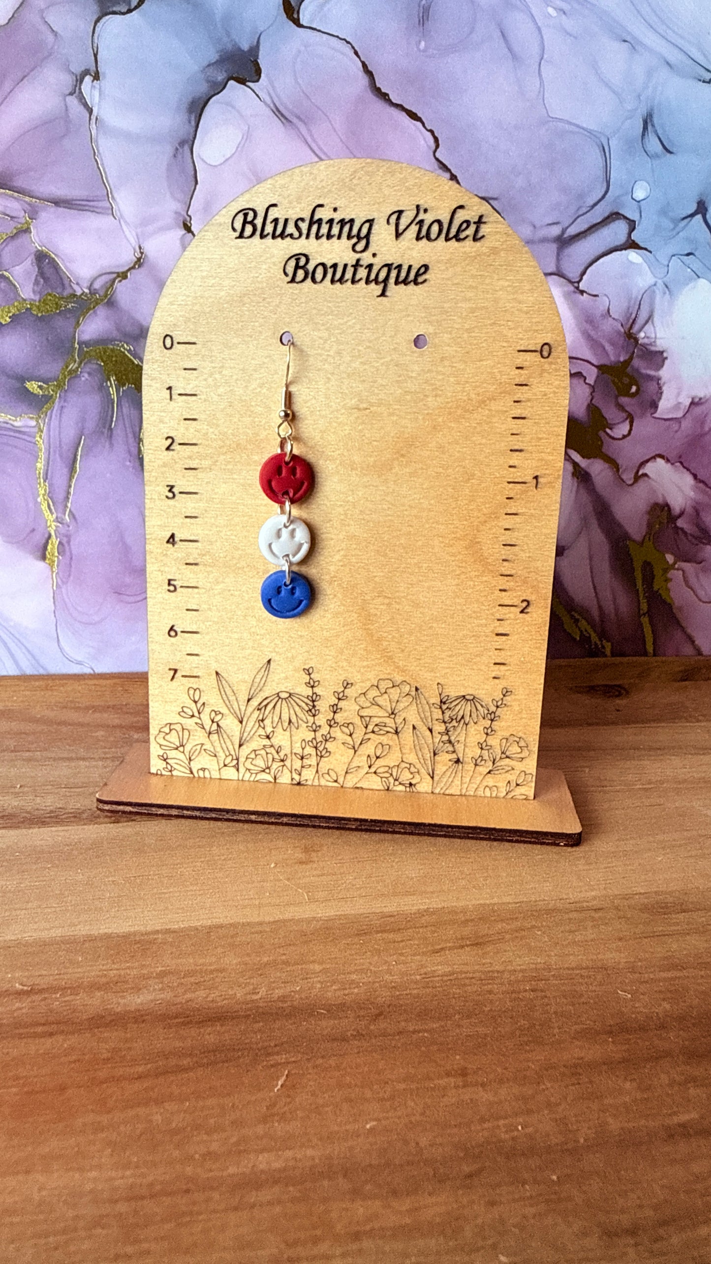 Patriotic Smiles Clay earrings