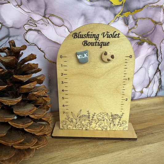 Milk & cookie Studs Clay earring