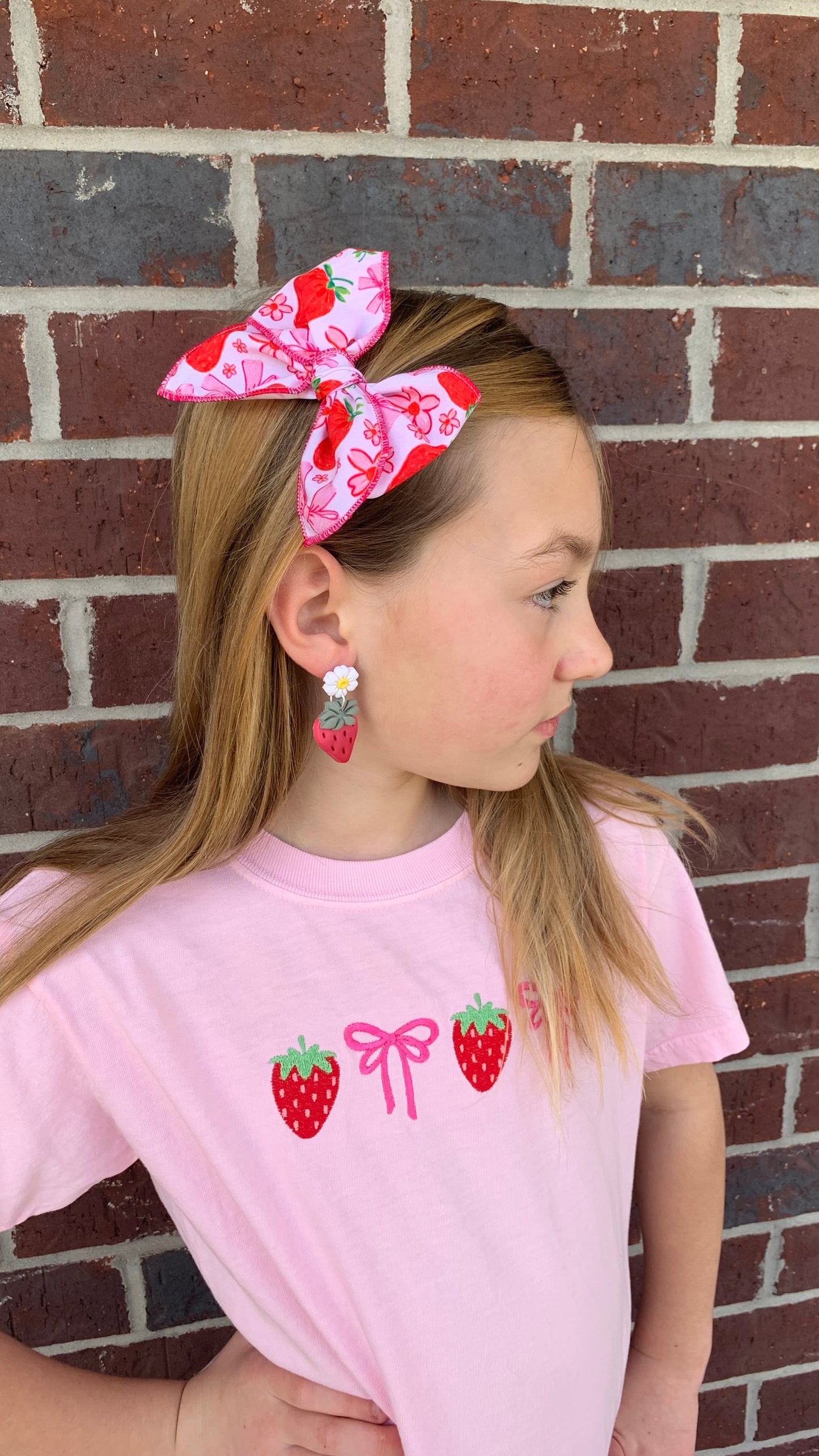 Ombré Strawberry blossom dangles