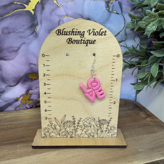 Valentines LOVE Clay earring