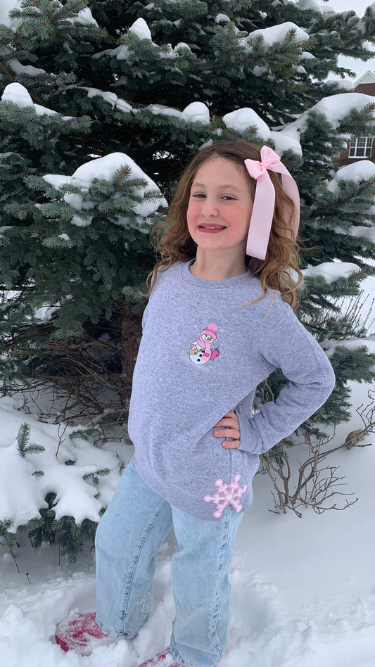 Frosted Glam Snowgirl Crewneck