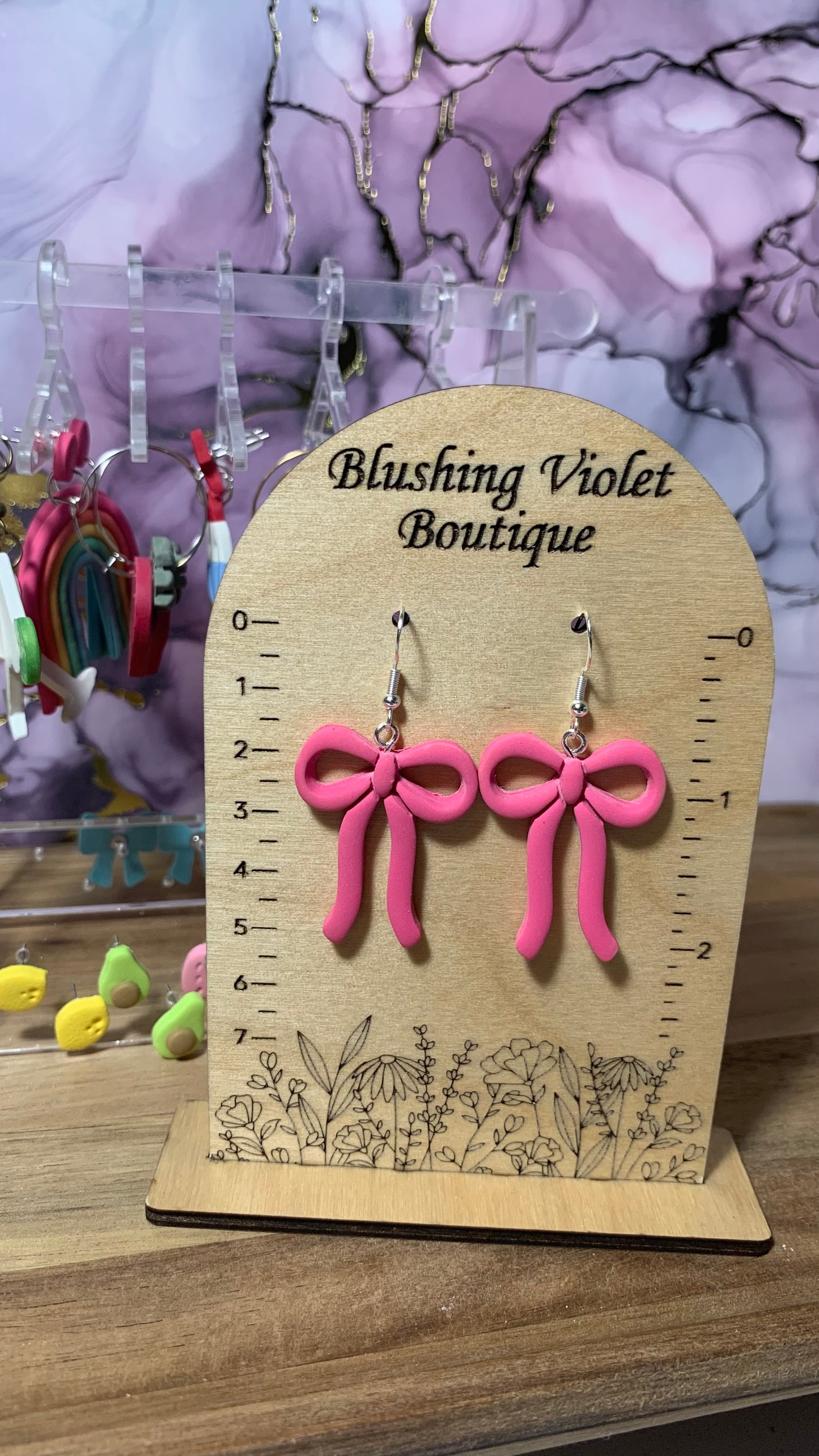 Tropical Dreams bow earrings