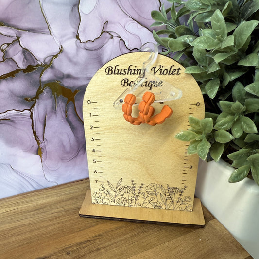 Huggie Hoops clay earrings