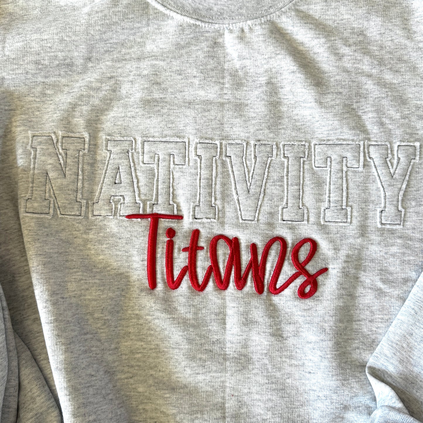 CUSTOM Tone on tone  Applique Embroidered top