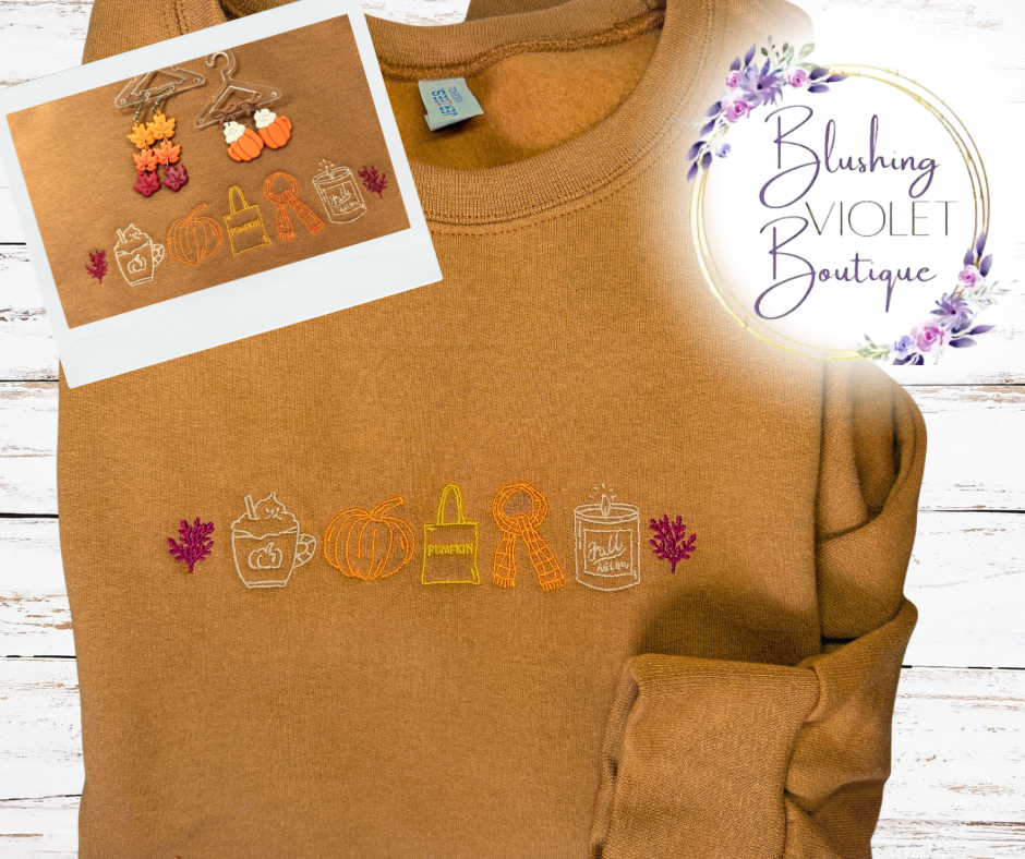 Autumn Vibes Embroidery YOUTH/TODDLER Tops