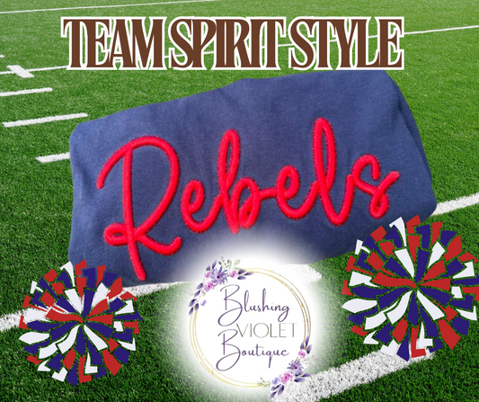 Custom Team puff embroidery