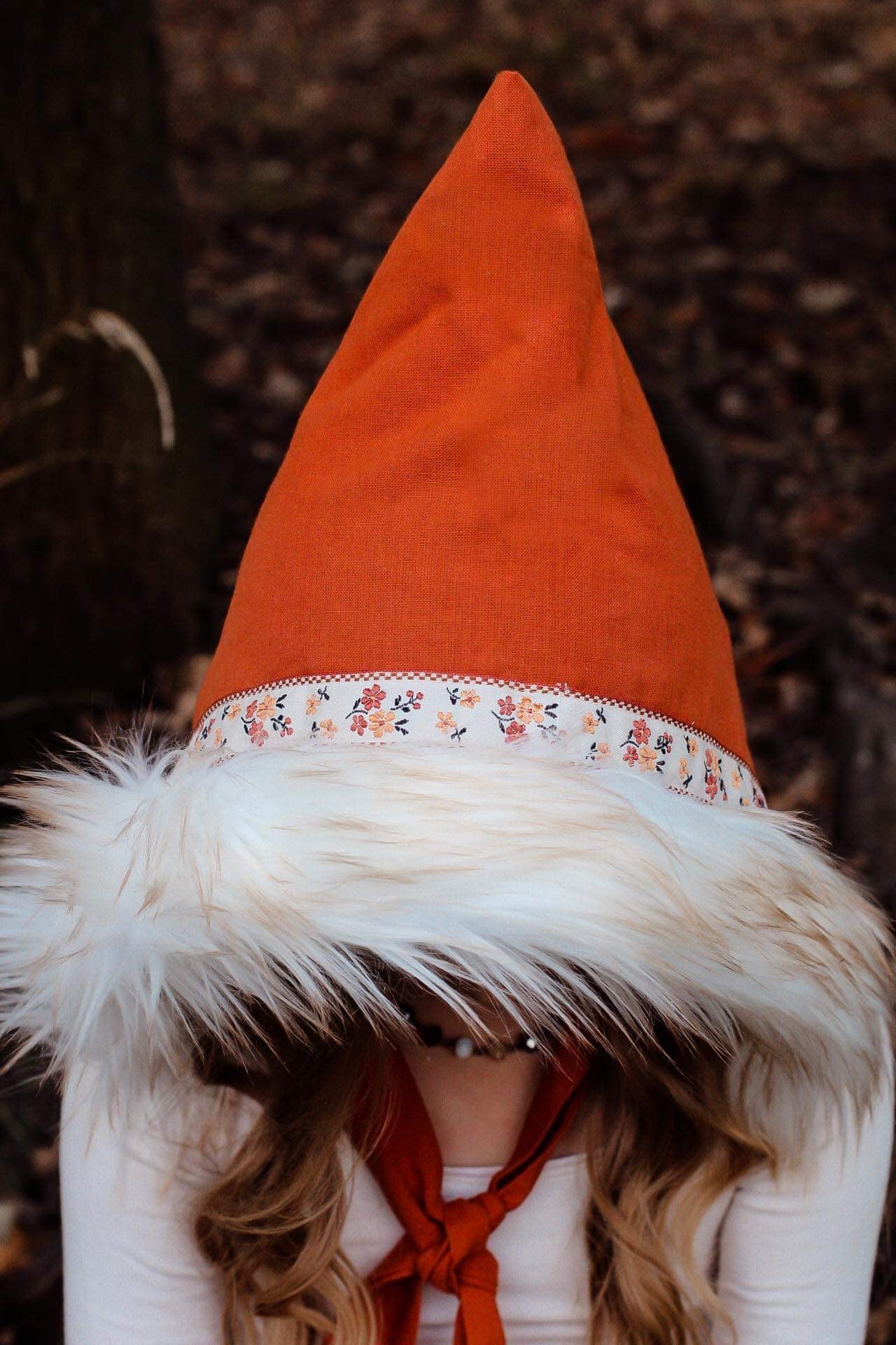 Autumn breeze Reversible Pixie Bonnet