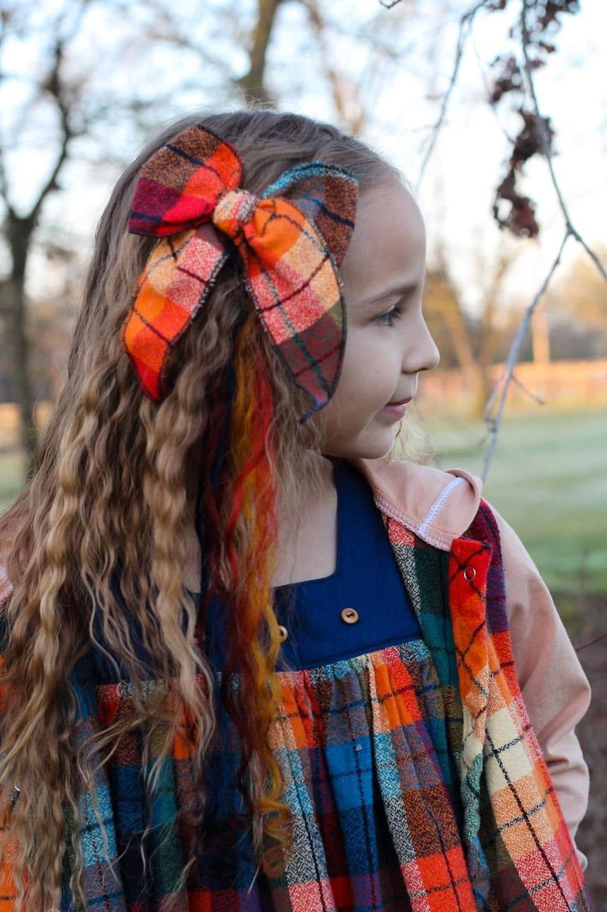 Autumn rainbow plaid