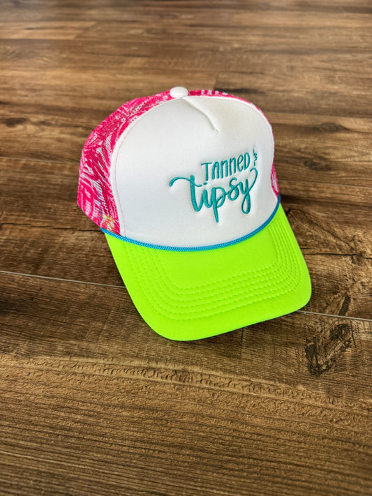 Preorder  Tanned & Tipsy/Tanned & Happy foam trucker hat