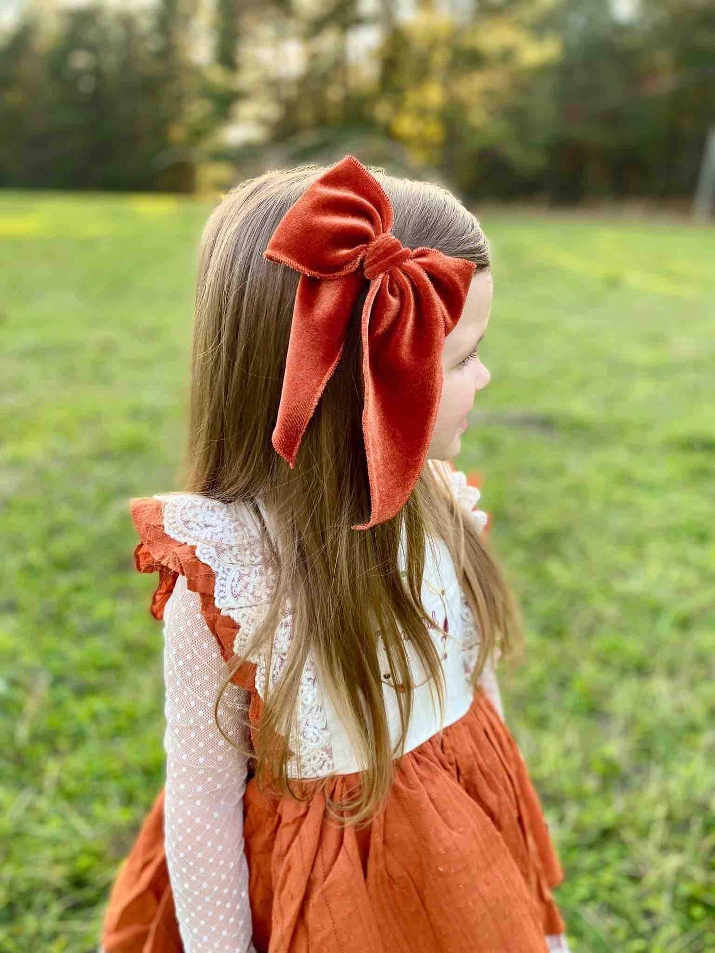 Pumpkin spice velvet Bows