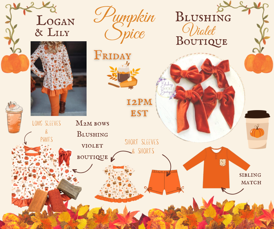 Pumpkin spice velvet Bows